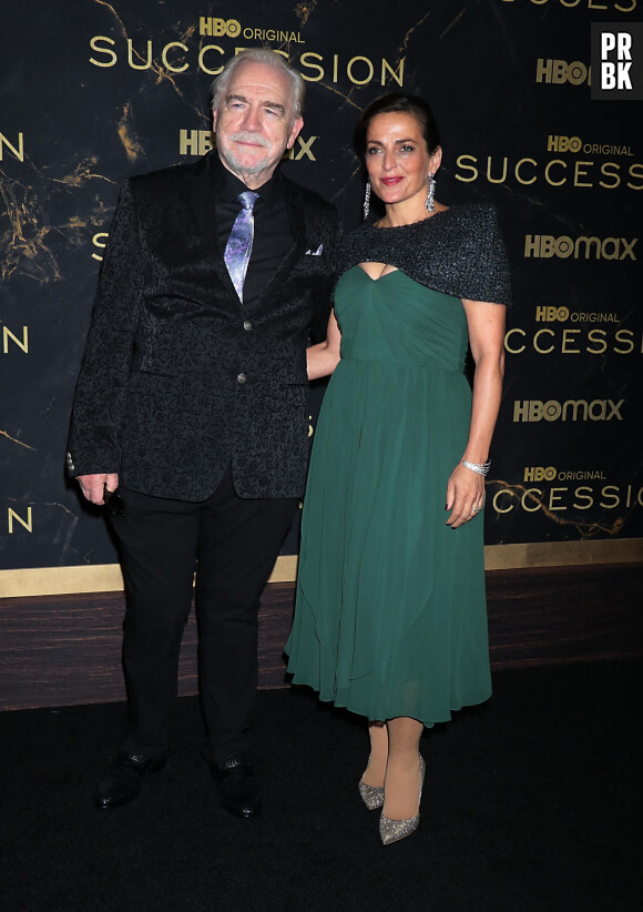 Brian Cox, Nicole Ansari-Cox, - Première de la saison 3 de la série "Succession" au Musée d'Histoire naturelle de New York. Le 12 octobre 2021