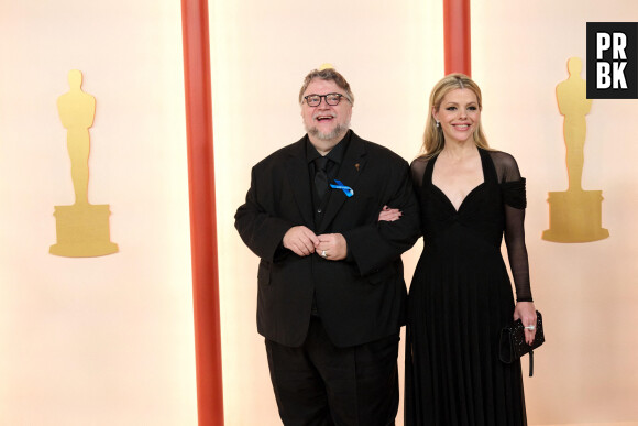 Guillermo del Toro, Kim Morgan au photocall de la 95ème édition de la cérémonie des Oscars à Los Angeles, le 12 mars 2023. 