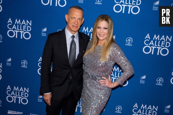 Tom Hanks et sa femme Rita Wilson à la première du film "A Man Called Otto" à Los Angeles.