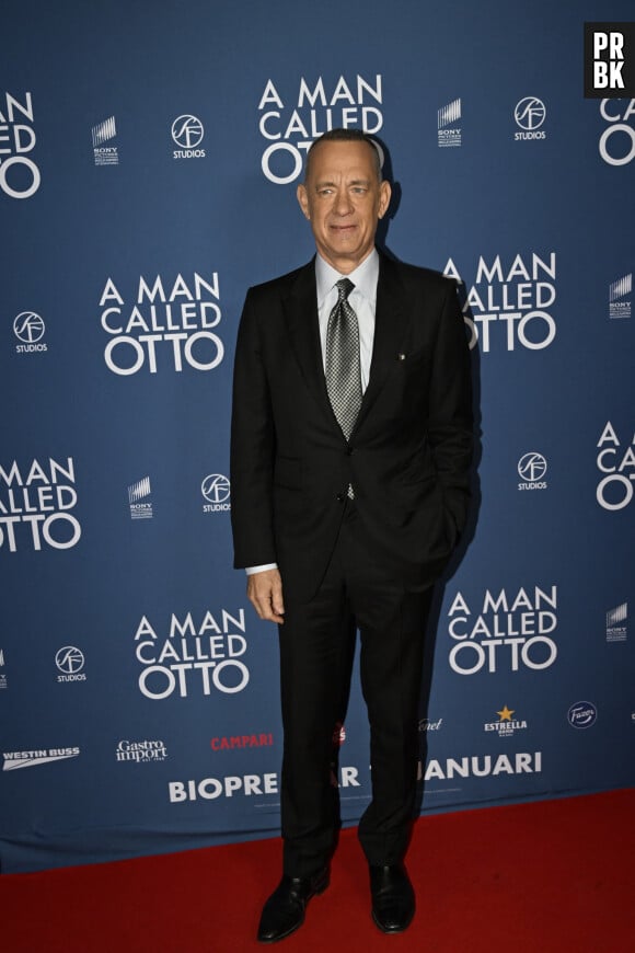 Tom Hanks à la première du film "Le Pire voisin au monde (A Man Called Otto)" au cinéma Rigoletto à Stockholm.