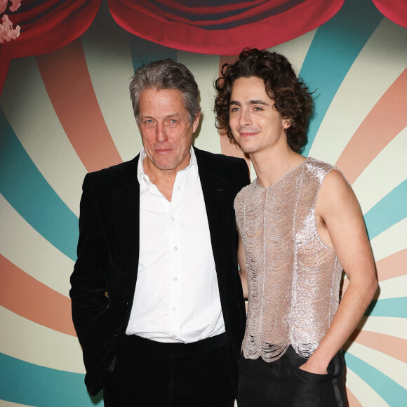 Hugh Grant et Timothée Chalamet à l'avant-première du film "Wonka" à l'UGC Normandie à Paris. © Coadic Guirec/Bestimage