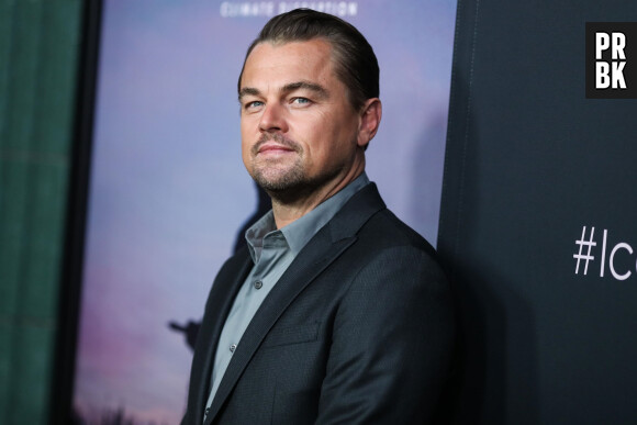 Leonardo DiCaprio et son père G. DiCaprio à la première du documentaire Ice on Fire au LACMA à Los Angeles.