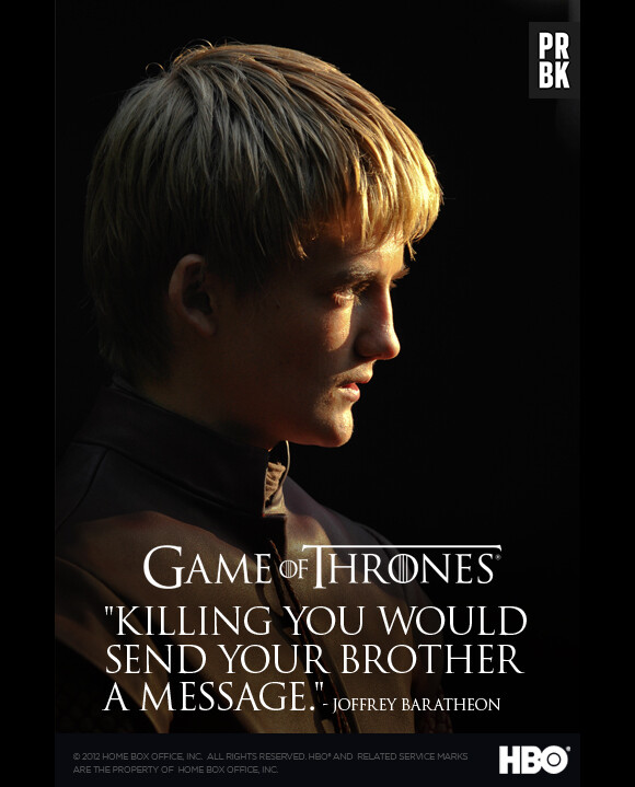 Joffrey Baratheon dans Game of Thrones