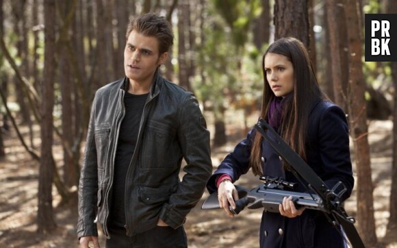 Stefan et Elena dans Vampire Diaries
