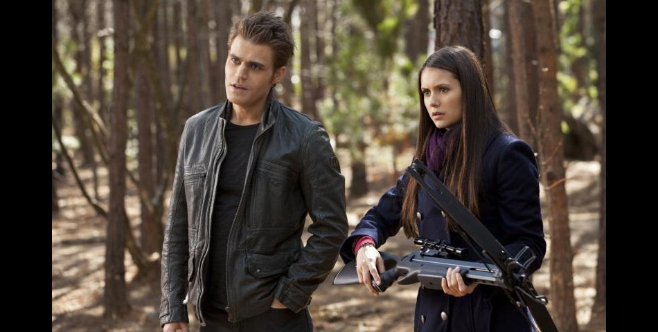 Stefan et Elena dans Vampire Diaries