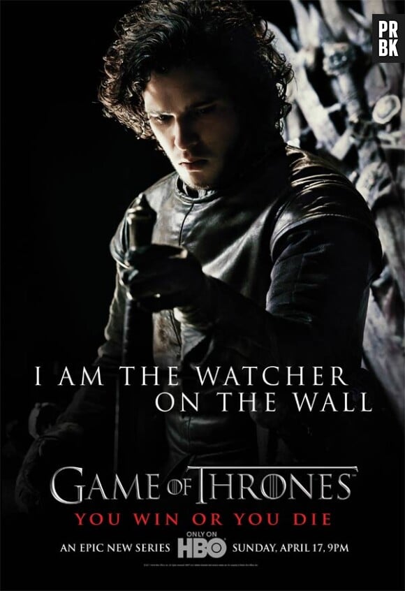 Jon Snow sur un poster de Game of Thrones