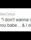 Miley Cyrus déclare sa flamme à Liam Hemsworth