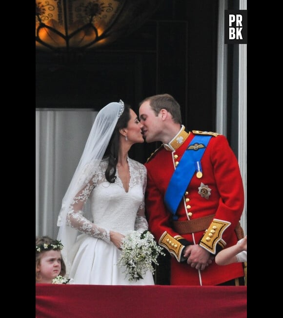 Kate Middleton et le Prince William lors de leur mariage