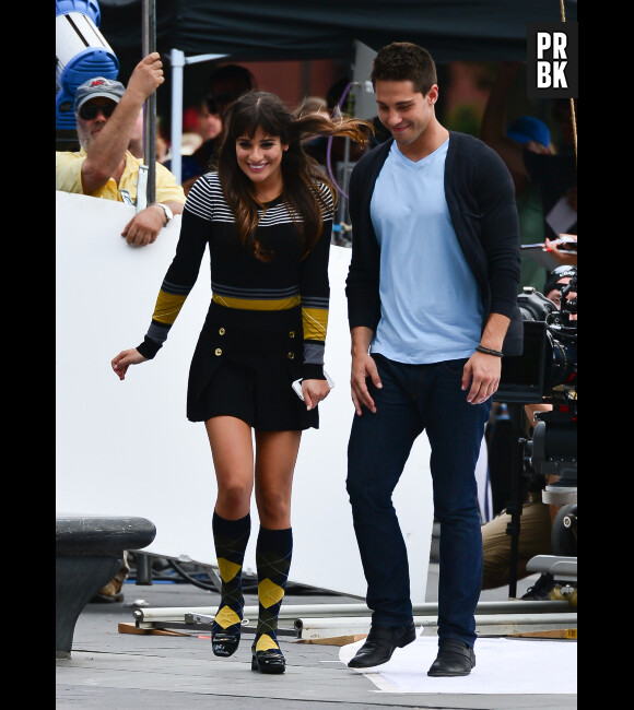Lea Michele et Dean Geyer très proches sur le tournage de Glee !