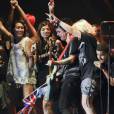 Green Day et ses fans sur la scène de Rock en Seine 2012