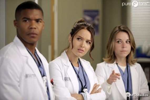 Grey's Anatomy saison 9 : les internes et Neve Campbell dans l'épisode