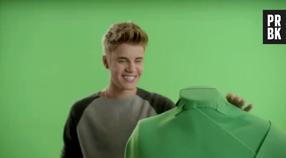 Justin Bieber a du mal avec un fond vert !