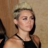 Miley Cyrus remet discrétement sa robe en place