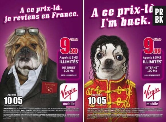 Virgin Mobile parodie Gérard Depardieu et Michel Jackson