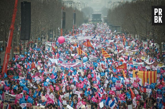 Les "anti" mariage pour tous, dimanche 24 mars 2013 à Paris