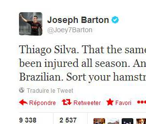 Joey Barton se permet de clasher Thiago Silva