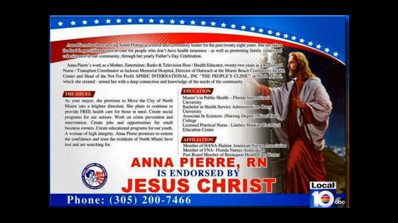 Miami : une candidate à la mairie soutenue par... Jésus Christ