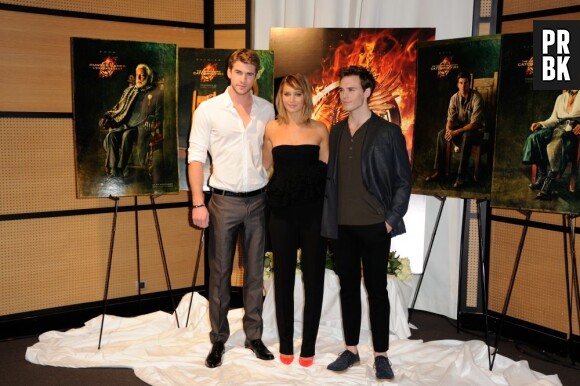 Jennifer Lawrence, Liam Hemsworth et Sam Claflin ont déjà commencé la promo d'Hunger Games 2