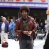 Drake, en look afro sur le tournage de 'Anchorman 2 : La légende continue' le 18 mai 2013 à New-York