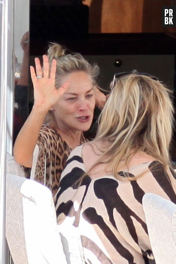 Sharon Stone sans maquillage, lendemain difficile à Cannes 2013 le 23 mai