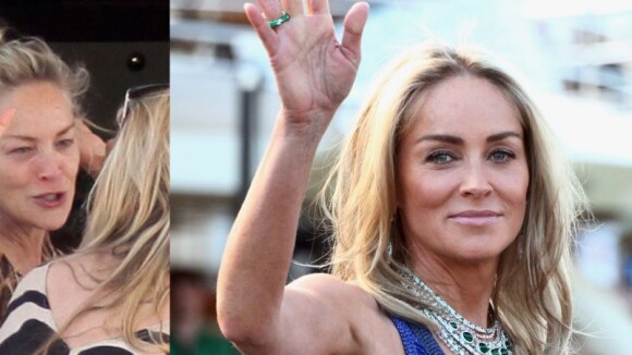 Sharon Stone : avant/après maquillage à Cannes 2013, ça pique les yeux !