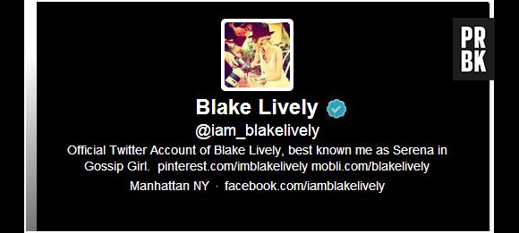 Blake Lively victime d'un faux compte Twitter