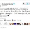 Demi Lovato remercie ses soutiens sur Twitter
