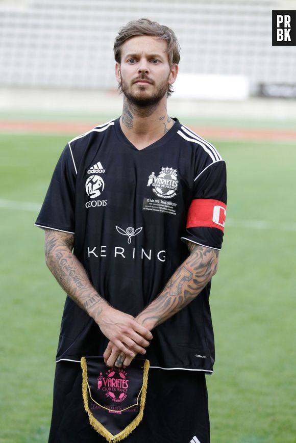 M. Pokora et le Variétés Club De France de football contre la sélection républicaine composée de ministres, anciens ministres et députés au Stade Charlety, Paris, France le 25 juin 2013.
