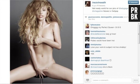 Lady Gaga : nue et sans maquillage pour V