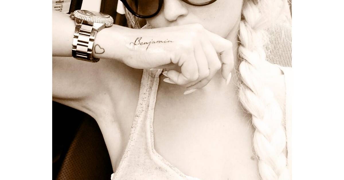 Aurelie Les Anges 5 Son Nouveau Tatouage Le Prenom Benjamin Purebreak