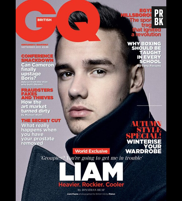 Liam Payne des One Direction, en Une de GQ en septembre 2013