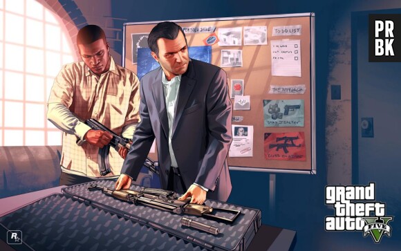 GTA 5 : Michael et Franklin préparant un casse