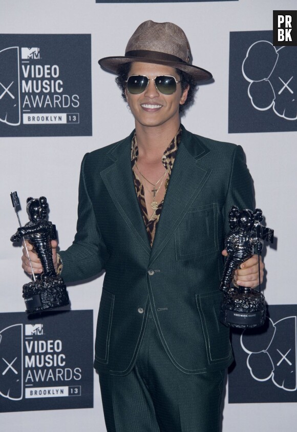 Bruno Mars remporte deux prix aux MTV VMA 2013 le 25 août 2013