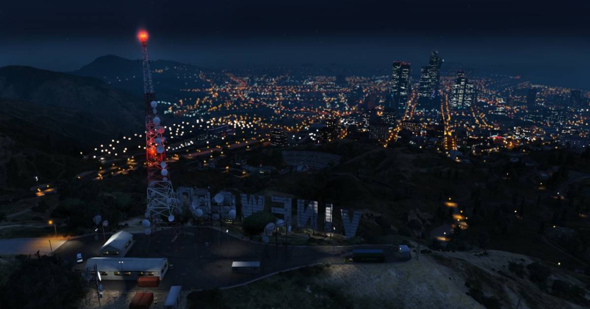 GTA 5 Los Santos de nuit, un panorama magnifique Purebreak