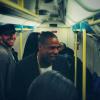 Jay Z, Chris Martin et Timbaland, pris en photos par des Londoniens dans le métro, le 12 octobre 2013