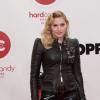 Madonna en motard pour le lancement d'un club de musculation à Berlin le jeudi 17 octobre