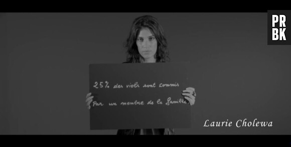 Laurie Cholewa apparaît dans un clip réalisé pour le projet "Unissons nos voix" qui lutte contre la violence sexuelle faite aux femmes