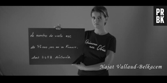 La ministre Najat Vallaud-Belkacem apparaît dans un clip réalisé pour le projet "Unissons nos voix" qui lutte contre la violence sexuelle faite aux femmes