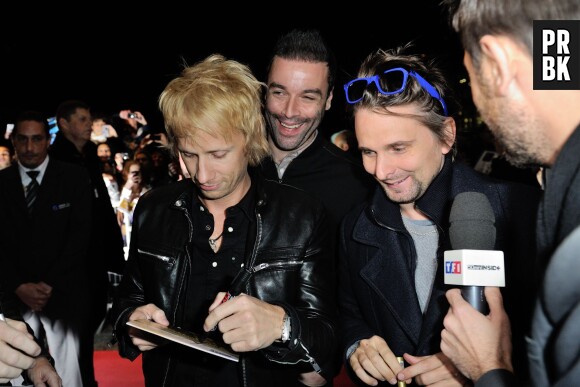 Muse à Paris à l'avant-première parisienne de leur film-concert le 5 novembre 2013