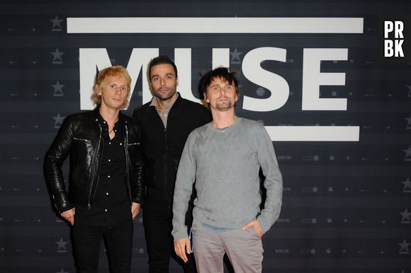 Muse à Paris à l'avant-première parisienne de leur film-concert le 5 novembre 2013