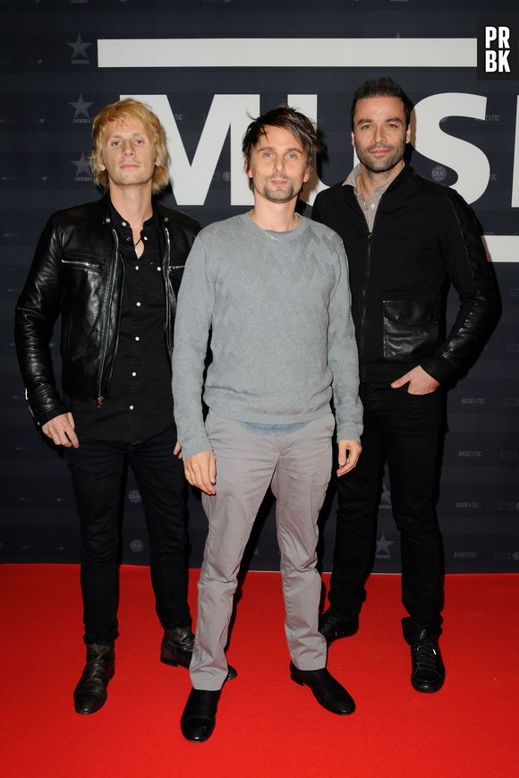 Muse à Paris à l'avant-première parisienne de leur film-concert le 5 novembre 2013