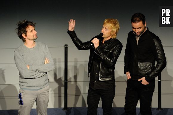 Muse à Paris à l'avant-première parisienne de leur film-concert le 5 novembre 2013