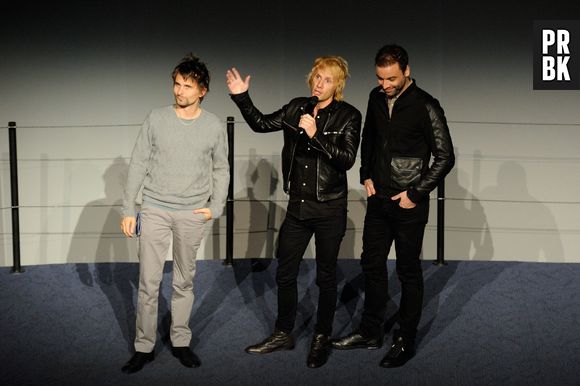Muse à Paris à l'avant-première parisienne de leur film-concert le 5 novembre 2013