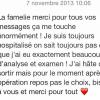 Amélie Neten a posté un message pour rassurer ses followers