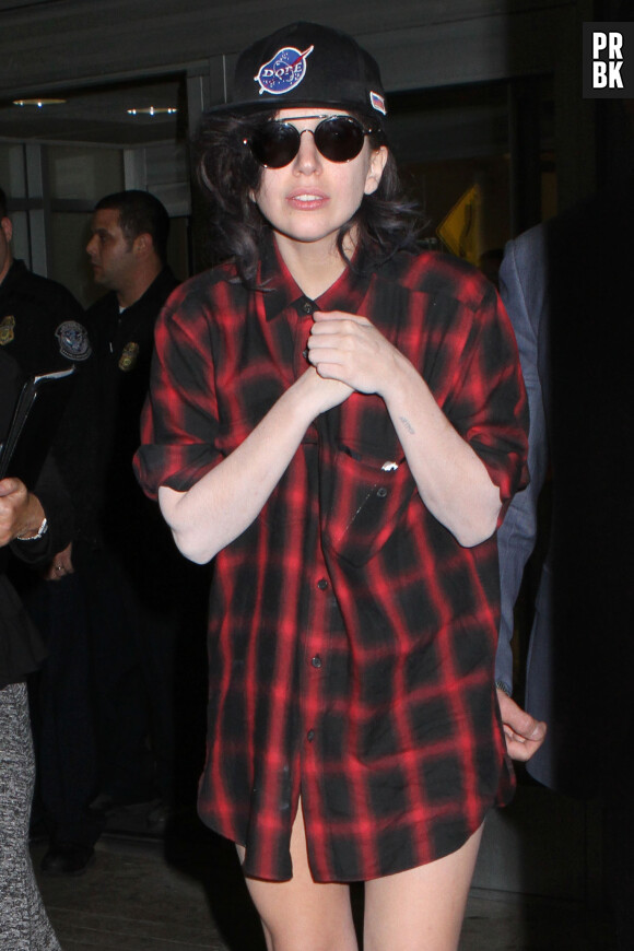 Lady Gaga à l'aéroport de New York, le 1er novembre 2013