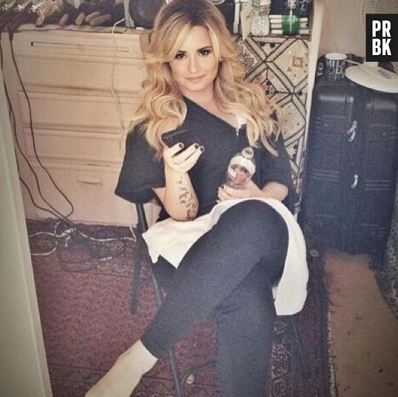Demi Lovato se tape la pose avec Selena Gomez sur le plateau de X Factor le 7 novembre 2013