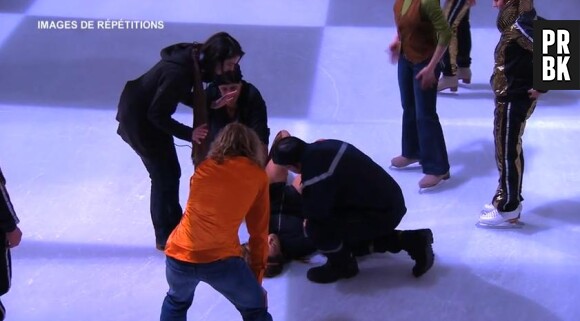 Ice Show : Merwan Rim en mode chute pendant les répétitions