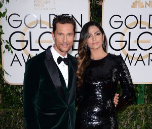 Matthew McConaughey et son épouse sur le tapis rouge des Golden Globes 2014