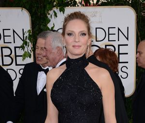 Uma Thurman sur le tapis rouge des Golden Globes 2014