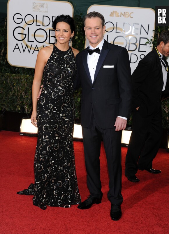 Matt Damon sur le tapis rouge des Golden Globes 2014